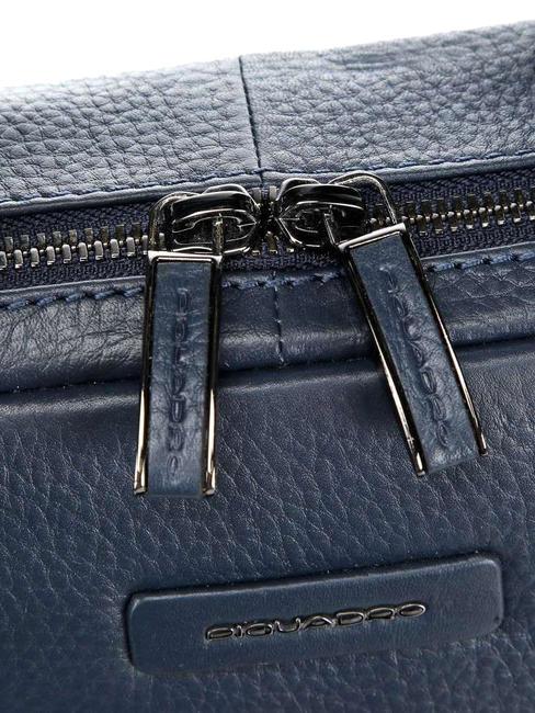 MODUS RESTYLING Aktentasche aus Leder f&uuml;r PC 14 " Blau - Arbeitstaschen