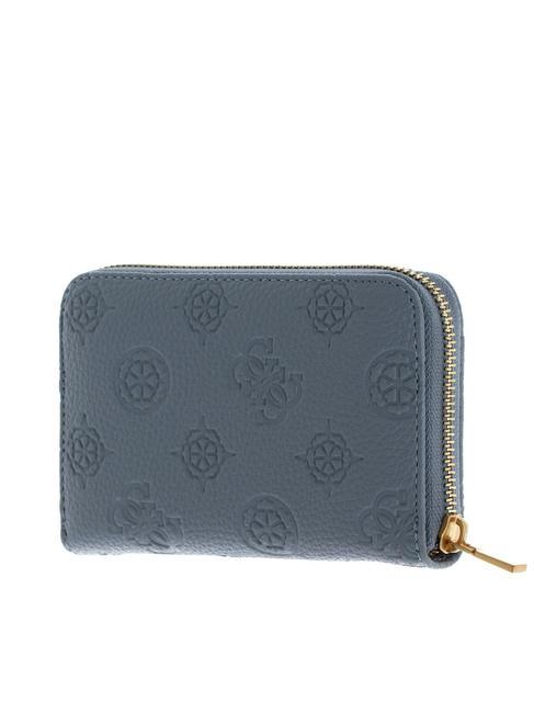 IZZY PEONY Mittelgro&szlig;e Geldb&ouml;rse mit umlaufendem Rei&szlig;verschluss helles Denim-Logo - Brieftaschen Damen