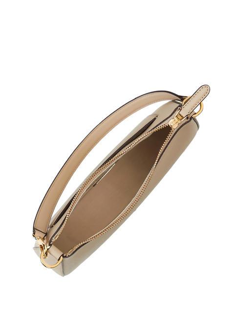 DANNI Umh&auml;ngetasche, mit Schultergurt, aus Leder hellbeige29 - Damentaschen