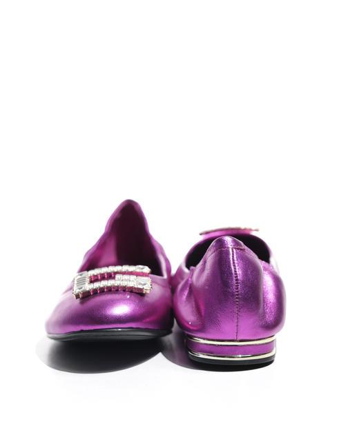 MICKLE Ballerinas aus Leder Fuchsie - Damenschuhe