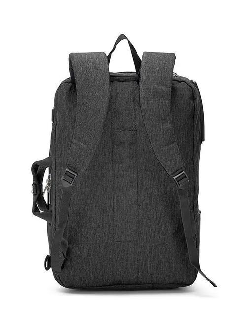 MILLENNIUM Rucksack-Aktentasche mit 3 Rei&szlig;verschl&uuml;ssen, 15,6-Zoll-Laptophalter Schwarz - Arbeitstaschen