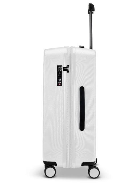 RITMO Mittelgro&szlig;er erweiterbarer Trolley Wei&szlig; - Harte Trolleys