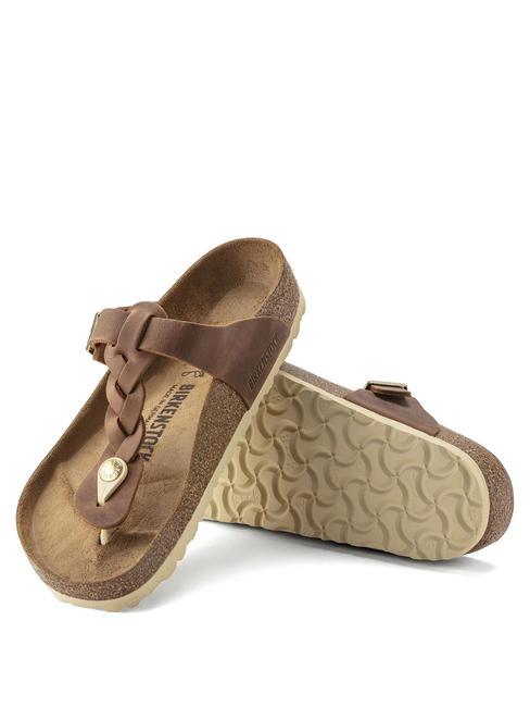 GIZEH Flip-Flops aus Leder Cognac - Schuhe Unisex
