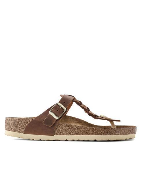 GIZEH Flip-Flops aus Leder Cognac - Schuhe Unisex