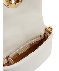 PINKO LOVE CLICK PUFF Mini-Schultertasche aus Leder Wei&szlig; + Wei&szlig;blockfarbe - Damentaschen - 5