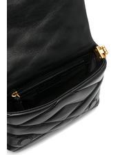 PINKO LOVE CLICK PUFF Mini-Tasche aus gestepptem Leder schwarz-antikgold - Damentaschen - 5