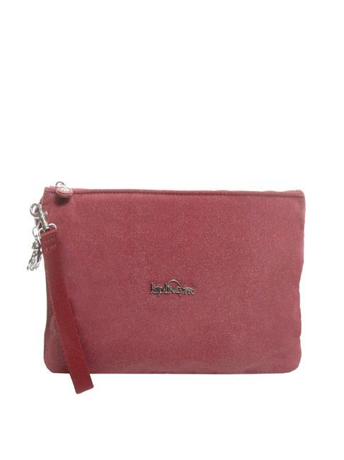 IAKA L WRISTLET Trio-Clutch mit Manschette karminroter Glitzer - Damentaschen