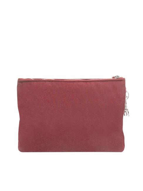 IAKA L WRISTLET Trio-Clutch mit Manschette karminroter Glitzer - Damentaschen
