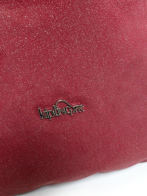 IAKA L WRISTLET Trio-Clutch mit Manschette karminroter Glitzer - Damentaschen