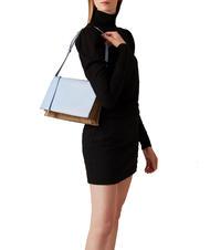 BORBONESE LIVRE  Umh&auml;ngetasche aus Leder nat&uuml;rlicher Topas/op - Damentaschen - 5