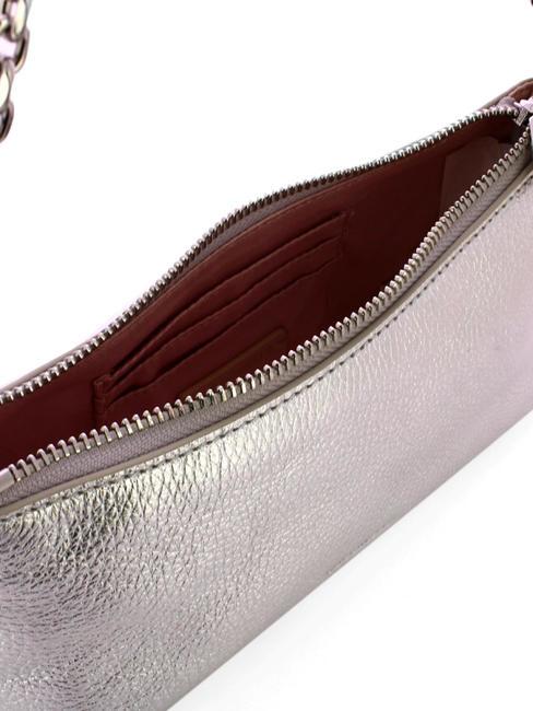 AURA  Mini-Umh&auml;ngetasche mit Schultergurt SILBER - Damentaschen