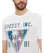 GUESS PALMS Baumwoll t-shirt purwei&szlig; - Herren-T-Shirts - 3
