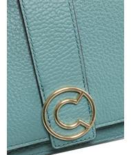 COCCINELLE TULIP Umh&auml;ngetasche aus geh&auml;mmertem Leder Aqua - Damentaschen - 3