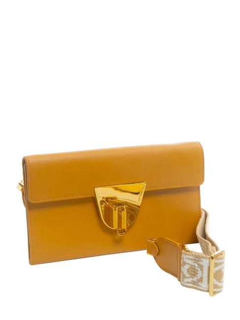 NICO SELLERIA Umh&auml;ngetasche aus Leder mit Schultergurt Harz - Damentaschen