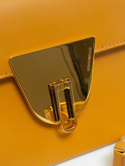 NICO SELLERIA Umh&auml;ngetasche aus Leder mit Schultergurt Harz - Damentaschen