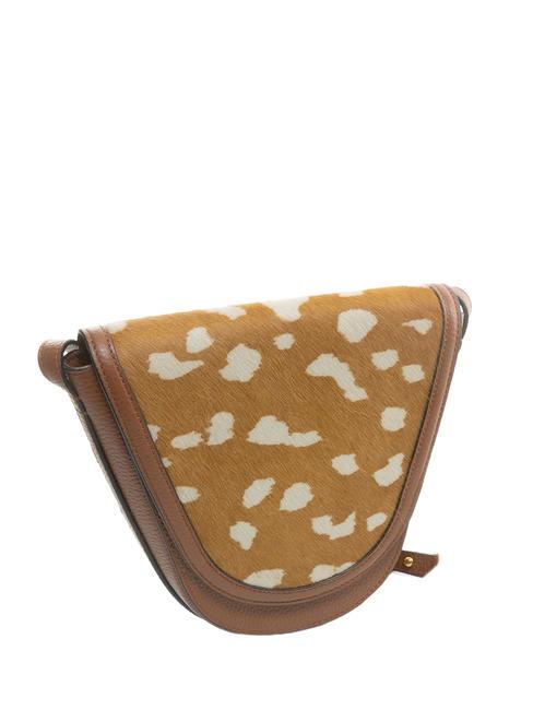 JOSEPHINE PONY Ledertasche mit Einsatz im Ponyfell-Stil mul.brule/brule - Damentaschen