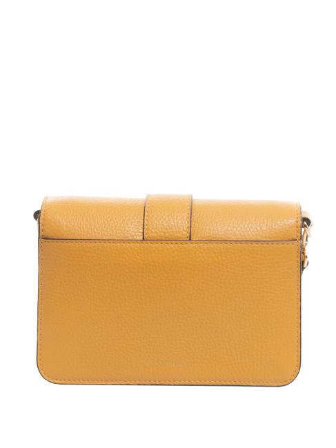 TULIP Umh&auml;ngetasche aus geh&auml;mmertem Leder Aprikose - Damentaschen