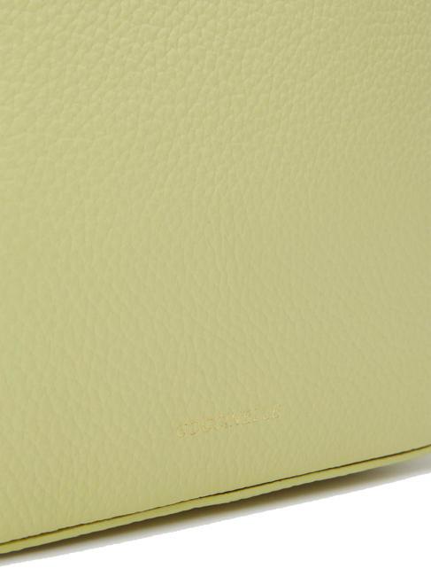 TEBE Schultertasche aus strukturiertem Leder Kalkw&auml;sche - Damentaschen