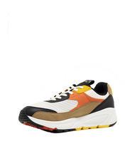 ARMANI EXCHANGE Sneaker running in tessuto tecnico Turnschuhe Holz+Schwarz+Orange - Herrenschuhe - 3