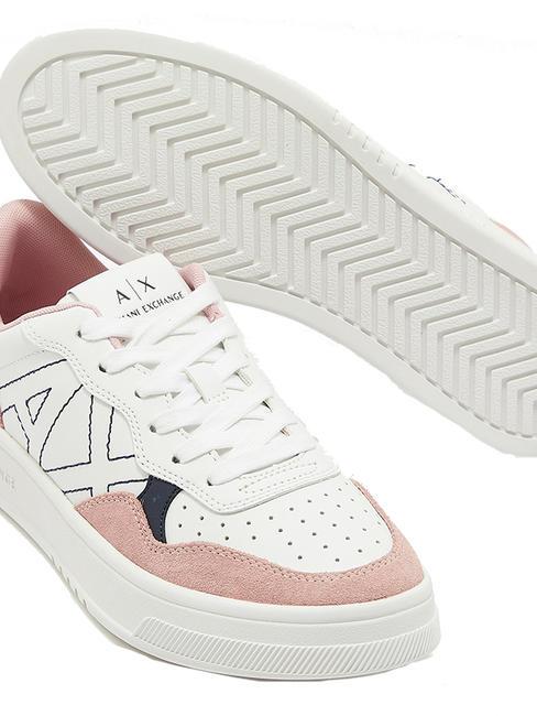 Sneakermitdettagli scamosciati Turnschuhe op.wei&szlig;+rose+schwarz - Damenschuhe
