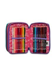 SJGANG EVER RAYLY GIRL Federm&auml;ppchen mit 3 Rei&szlig;verschl&uuml;ssen und Schulset Sommerrose - Etuis und Zubeh&ouml;r - 5