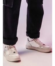 CULT IRON 3992 Ledersneaker mit gepr&auml;gtem Logo Wei&szlig; - Herrenschuhe - 5