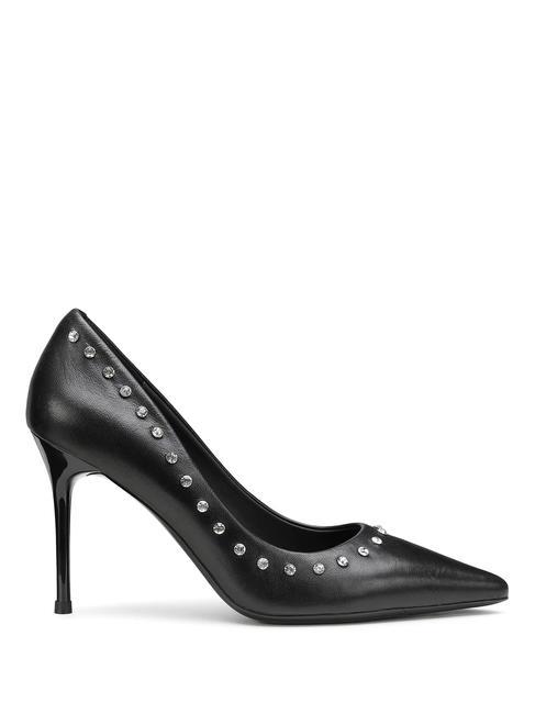 QUEEN 3878 Lederpumps mit Applikationen Schwarz - Damenschuhe