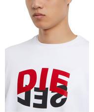 DIESEL S-GIRK Sweatshirt aus Baumwolle mit Rundhalsausschnitt Wei&szlig; - Sweatshirts Herren - 3