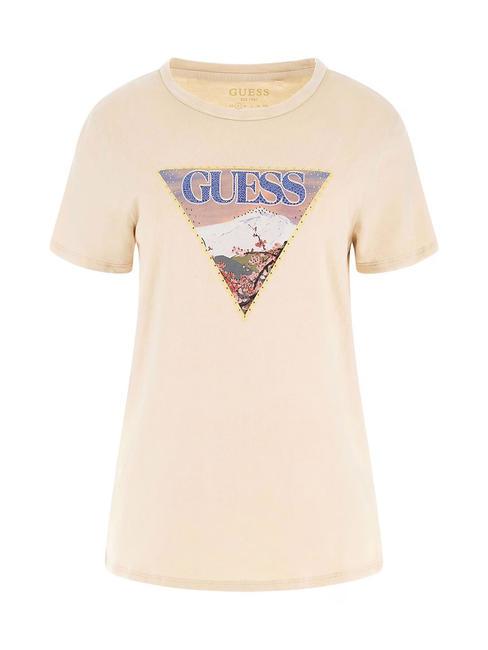 FUJI EASY  Baumwoll t-shirt ruhiger Sand multi - T-Shirts und Tops f&uuml;r Damen