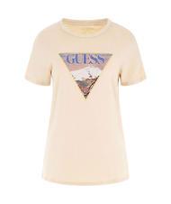 GUESS FUJI EASY  Baumwoll t-shirt ruhiger Sand multi - T-Shirts und Tops f&uuml;r Damen - 3
