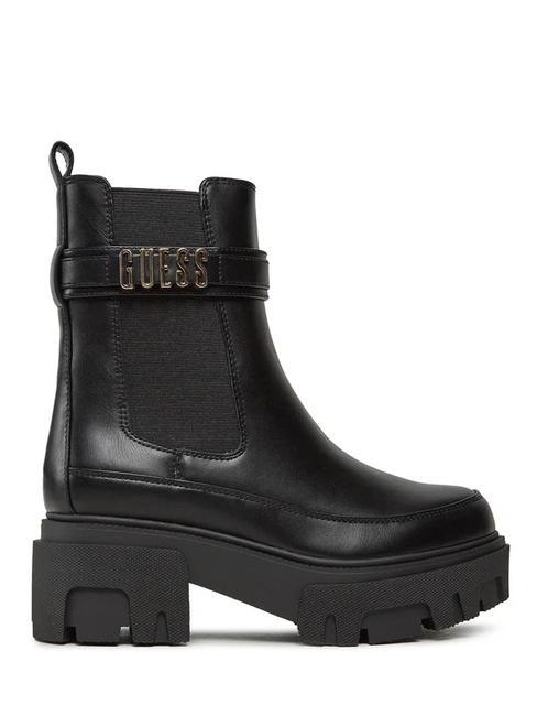 YELMA Stiefeletten mit metallischem Logo SCHWARZ - Damenschuhe