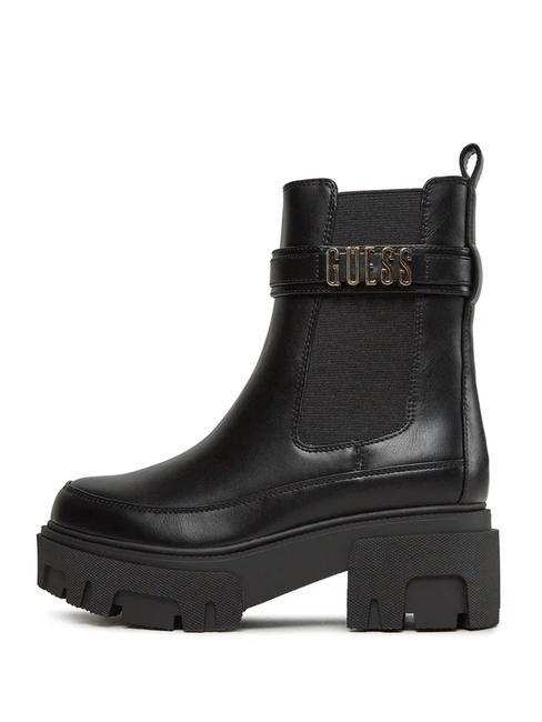 YELMA Stiefeletten mit metallischem Logo SCHWARZ - Damenschuhe