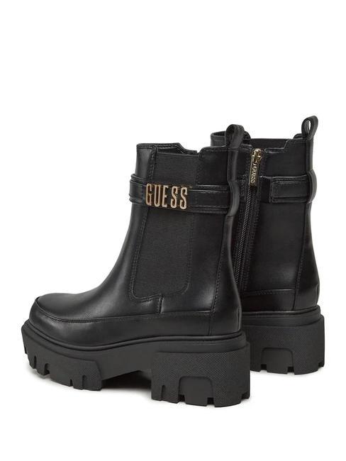 YELMA Stiefeletten mit metallischem Logo SCHWARZ - Damenschuhe