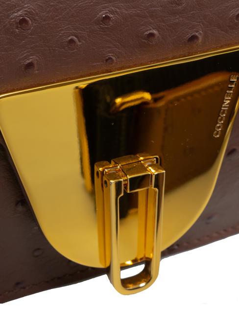 NICO OSTRICH Mini-Tasche aus bedrucktem Leder Johannisbrot - Damentaschen