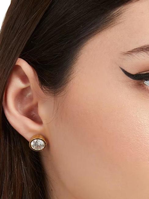 DAKTARI Ohrringe mit Zirkonen Stahl - Ohrringe