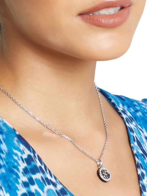 4G LOGO Halskette mit Charme rhodiniert/schwarz - Halsketten