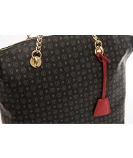 POLLINI Heritage Classic Umh&auml;ngetasche, austauschbare Tragegriffe schwarzer Lack - Damentaschen - 4