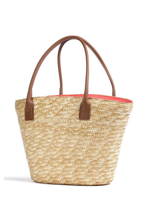 SEASHELL STRAW Schultertasche KORALLE - Damentaschen