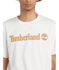 TIMBERLAND KENNEBEC RIVER LINEAR LOGO Baumwoll t-shirt vintage wei&szlig; - Herren-T-Shirts - 3