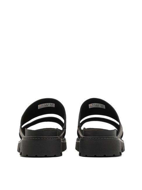 CLAIREMONT WAY Sandale aus Leder schwarzes Vollkorn - Damenschuhe