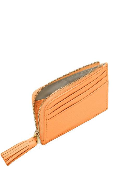 TASSEL Kartenetui mit Rei&szlig;verschluss aus geh&auml;mmertem Leder Sonnenaufgang - Brieftaschen Damen