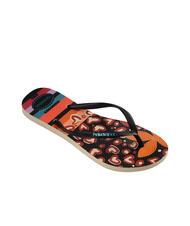 HAVAIANAS SLIM PATCHWORK Flip-Flops beige/schwarz - Damenschuhe - 3