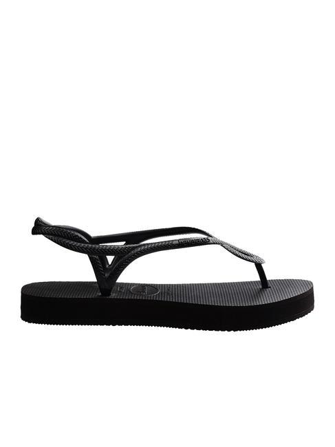LUNA FLATFORM Flache Flip-Flop-Sandale SCHWARZ - Damenschuhe