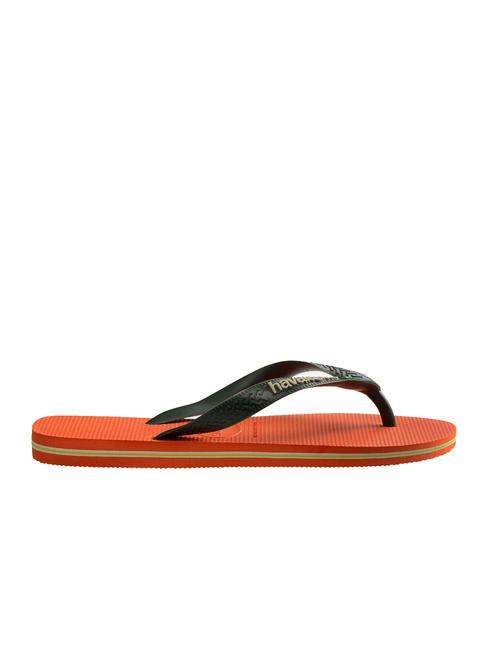 BRASIL LOGO Flip-Flops f&uuml;r Herren Sonnenuntergangsorange - Schuhe Unisex