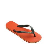 HAVAIANAS BRASIL LOGO Flip-Flops f&uuml;r Herren Sonnenuntergangsorange - Schuhe Unisex - 3