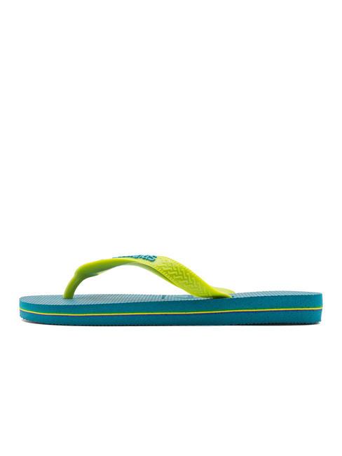 BRASIL LOGO Flip-Flops f&uuml;r Herren Amazonitblau - Schuhe Unisex