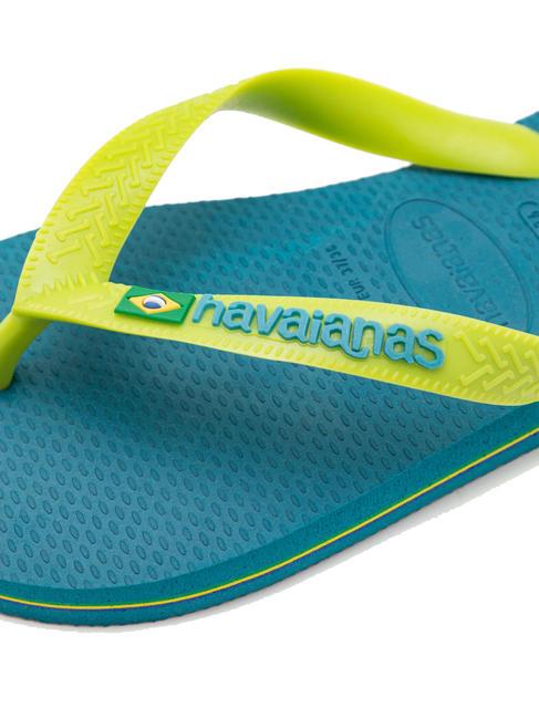 BRASIL LOGO Flip-Flops f&uuml;r Herren Amazonitblau - Schuhe Unisex