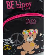 MINIPA' DON'T WORRY BE HIPPY Mini-Rucksack Schwarz - Rucks&auml;cke f&uuml;r Schule &amp; Freizeit - 3