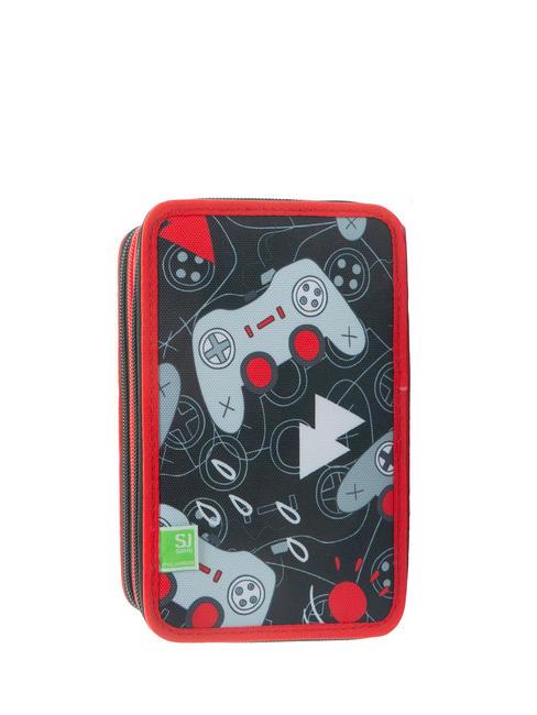 EVER Federm&auml;ppchen mit 3 Rei&szlig;verschl&uuml;ssen und Schulset ROT - Etuis und Zubeh&ouml;r