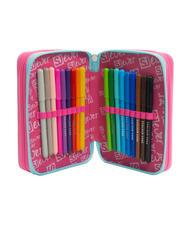 SJGANG EVER Federm&auml;ppchen mit 3 Rei&szlig;verschl&uuml;ssen und Schulset RHODAMINROT - Etuis und Zubeh&ouml;r - 4